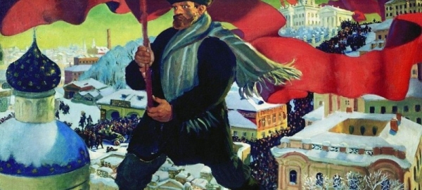Б.М. Кустодиев. Большевик. 1920 г.